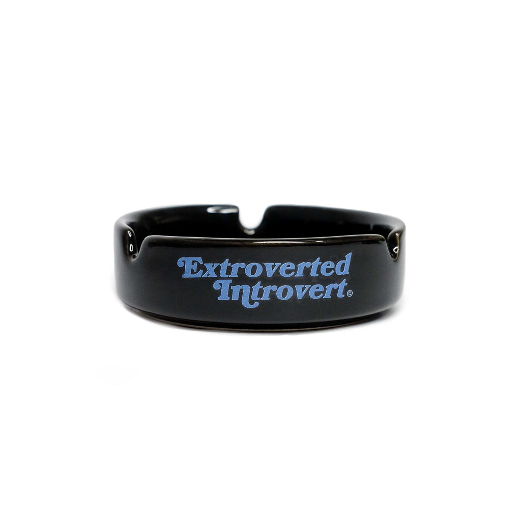 Emblem Black Blue Ashtray - extrovertedintrovert