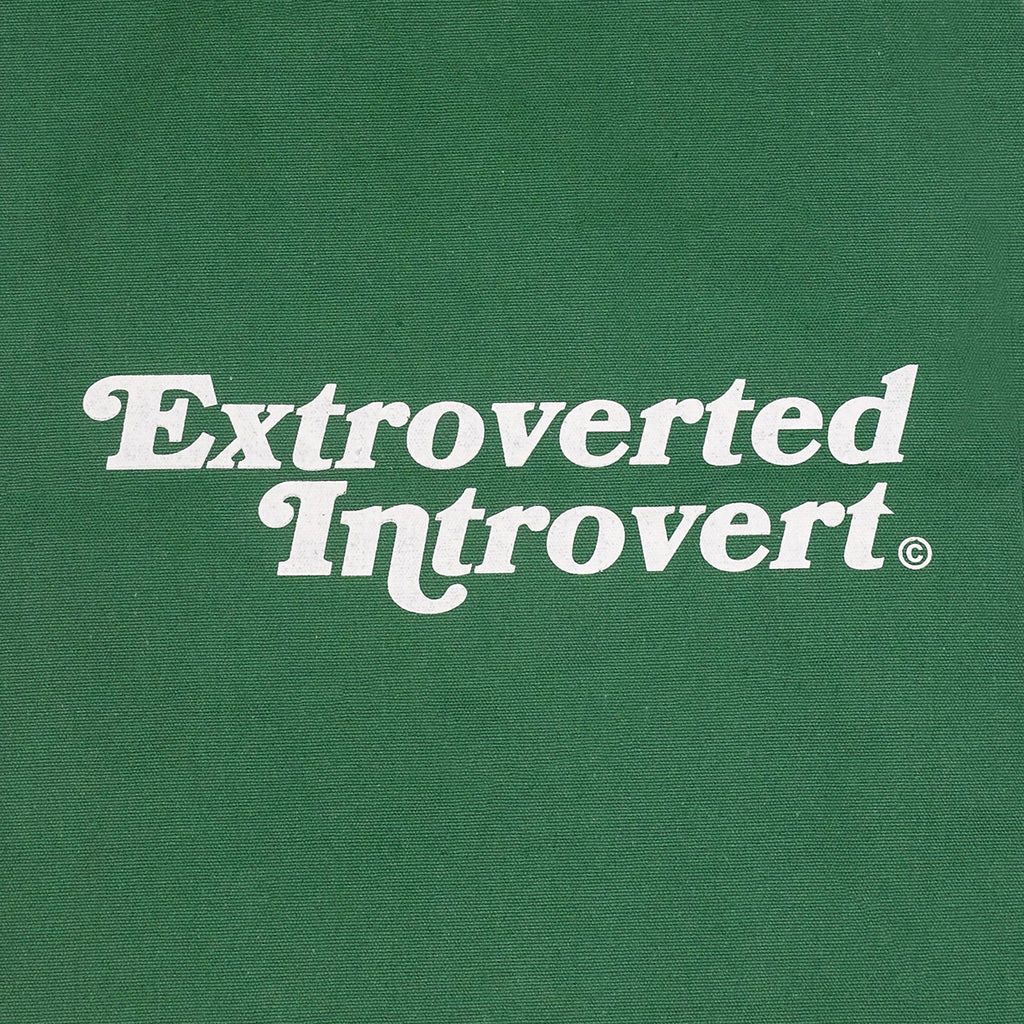 Essential Forest Green Shopping Tote - extrovertedintrovert