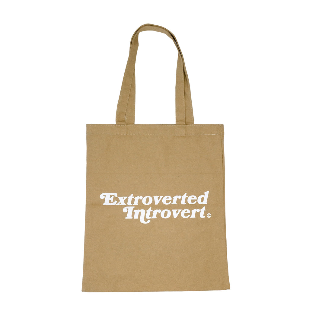 Essential Khaki Shopping Tote - extrovertedintrovert