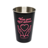 16oz Stainless Steel Black Pint