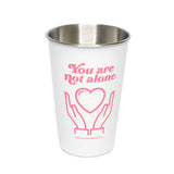 16oz Stainless Steel White Pint