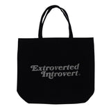 Heart Logo Oversize Black Shopping Tote