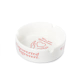 Emblem White Pink Ashtray - extrovertedintrovert