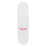 Heart Logo 8 Inch White Skate Deck