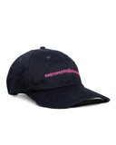 Text logo 6 Panel Navy Cap