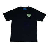 Green Heart Logo Oversized Tee - Black