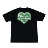 Green Heart Logo Oversized Tee - Black