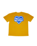 Heart Logo Oversized Mustard Tee