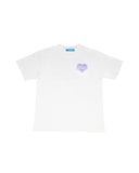 Lilac Heart Logo Oversized White Tee