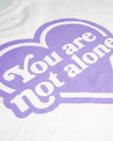 Lilac Heart Logo Oversized White Tee