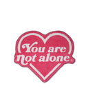 You Are Not Alone Heart Logo Pink Rug