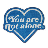 You Are Not Alone Heart Logo Blue Rug