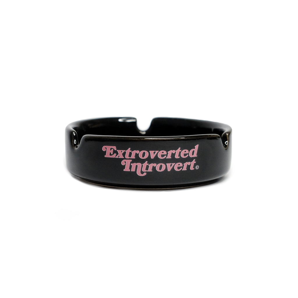 Emblem Black Pink Ashtray - extrovertedintrovert