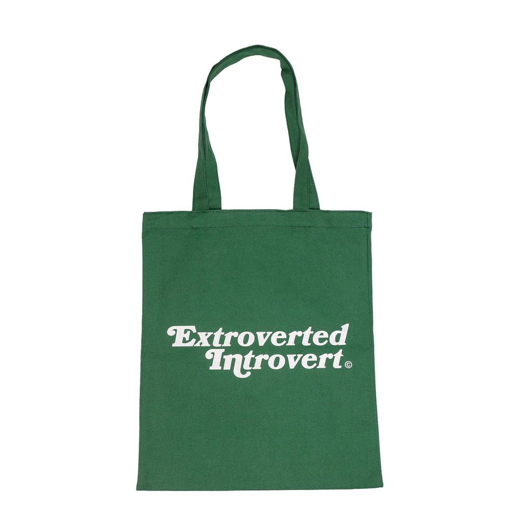 Essential Forest Green Shopping Tote - extrovertedintrovert
