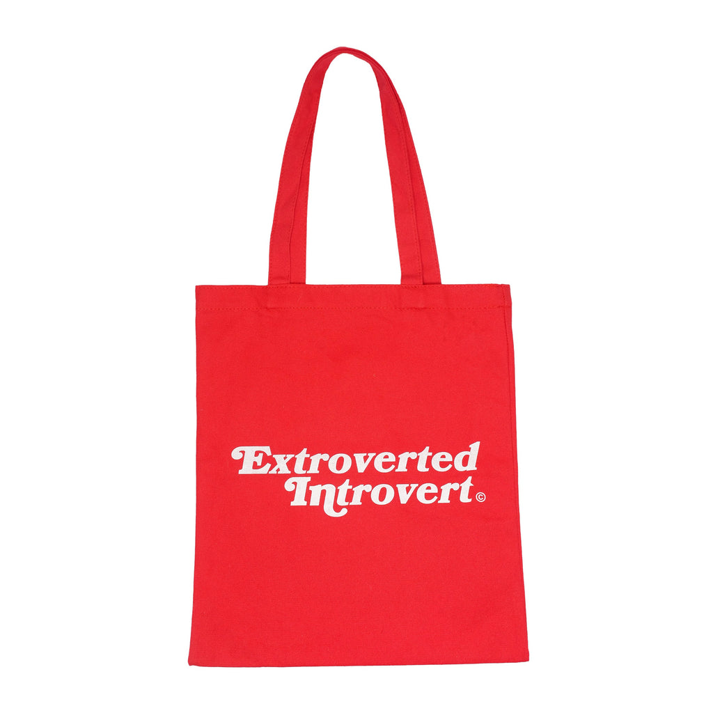 Essential Blush Red Shopping Tote - extrovertedintrovert