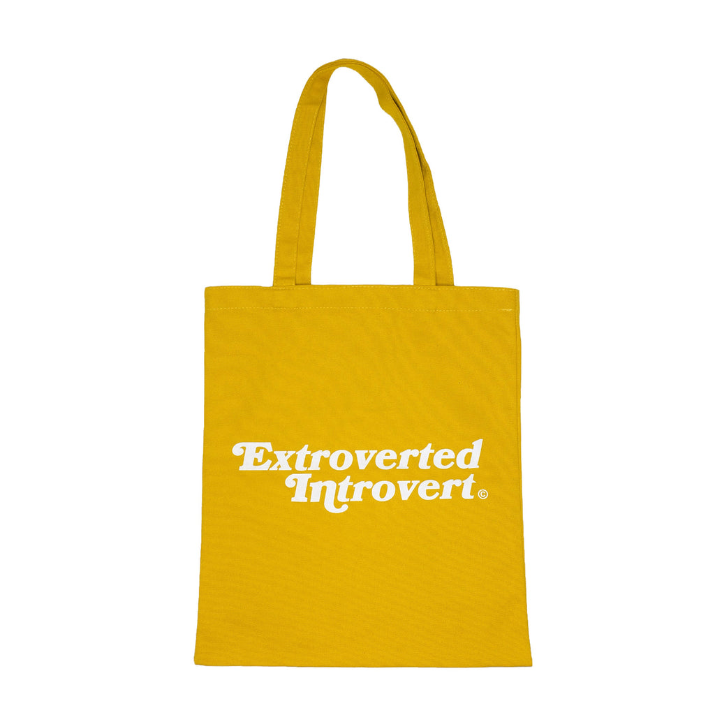 Essential Mustard Yellow Shopping Tote - extrovertedintrovert