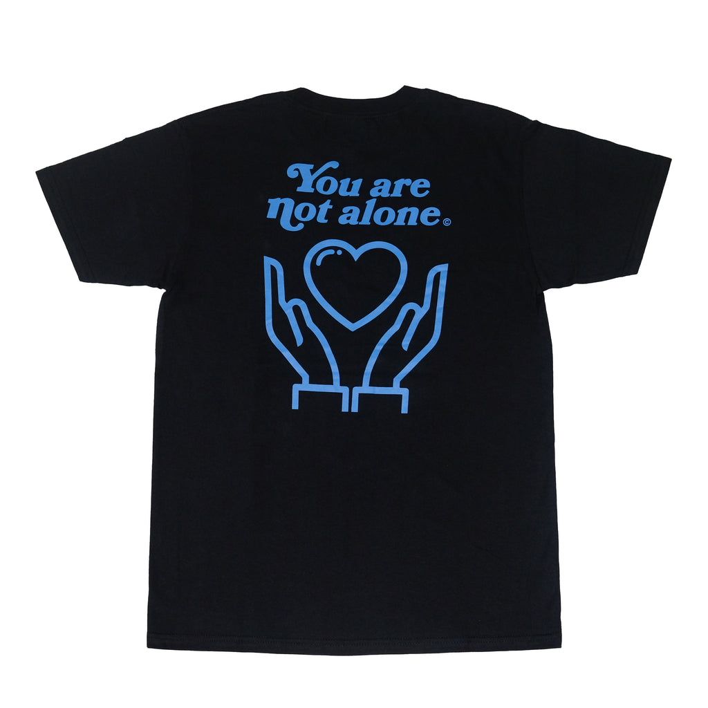 You Are Not Alone Standard Black Tee - extrovertedintrovert