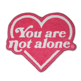 You Are Not Alone Heart Logo Pink Rug