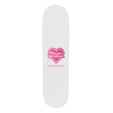 Heart Logo 8 Inch White Skate Deck