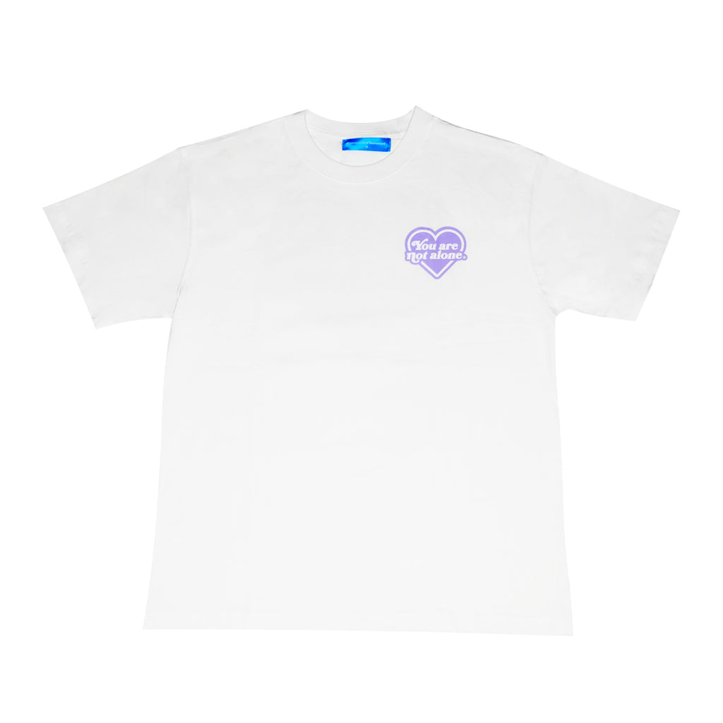 Lilac Heart Logo Oversized White Tee